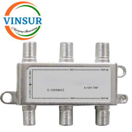VSW-4TP-8dBi --RF Taps (4 Way 8dB 5-1000MHz F Female)
