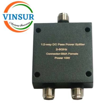 VSW250064-PS--RF Power Splitter(1:2 Way DC Pass Power Splitter 2-8GHz SMA Female 10W)
