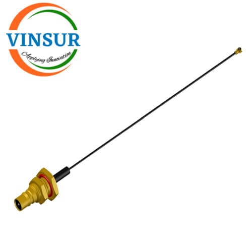 VSW250098-CA – RF Cable Assembly - QMA Female Straight Bulk Head to MH4 Cable Assembly Length of 33cm(330mm)