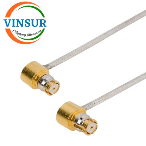 VSW250136-CA – RF Cable Assembly - SMP Female Right Angle to SMP Female Right Angle 0.047 Cable of Length 6 Inch