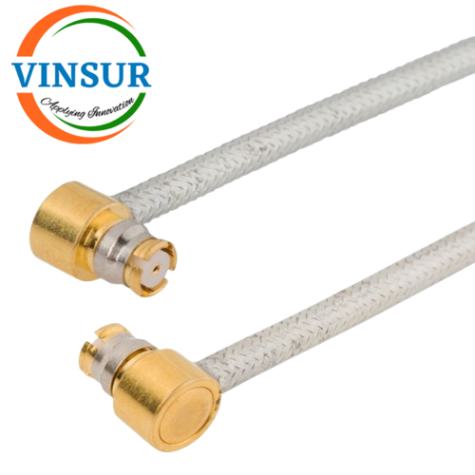 VSW250137-CA – RF Cable Assembly - SMP Female Right Angle  to SMP Female Right Angle 0.085 Cable of Length 6 Inch