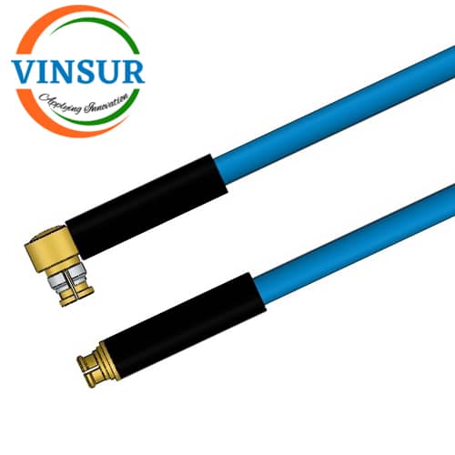 VSW250188-CA – RF Cable Assembly - SMP Female Straight to SMP Female Right Angle for RG 405 T-Flex Cable of Length 32mm