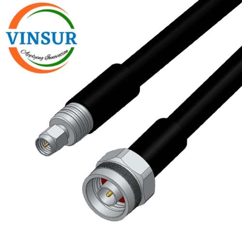 VSW260027-CA – RF Cable Assembly - SMA Male Straight to N Male Straight  for LMR400-UF Cable Assembly Length of 5m