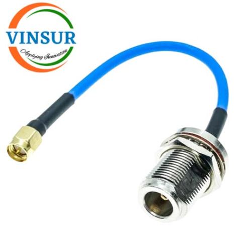 VSW260192-CA – RF Cable Assembly - N Female Bulk Head Straight to SMA Male Straight for RG402 Cable of Length 1m